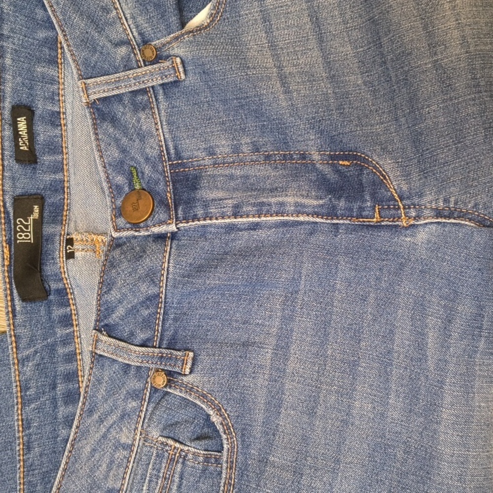 sac966 🧵Mid Rise Skinny Stretch w/27.5" Inseam 1822 Adrianna Size 12 - Picture 5 of 7